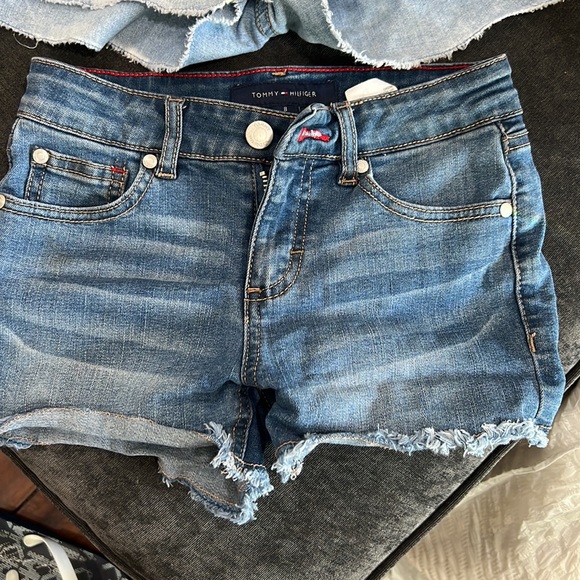 2 Pairs Girls Denim Shorts size 8 - Picture 3 of 8